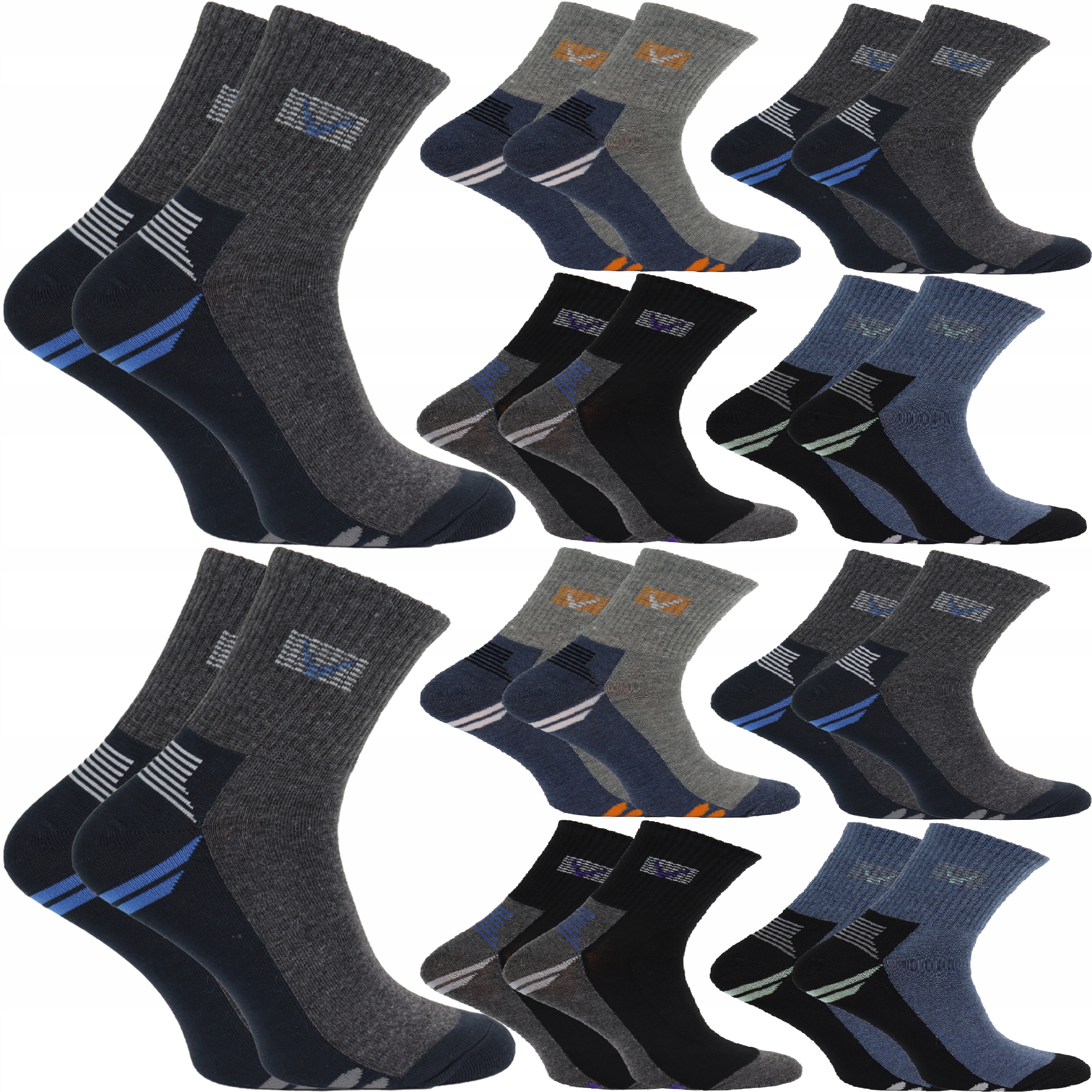 

10x Skarpety Skarpetki Długie Bawełniane #39-43