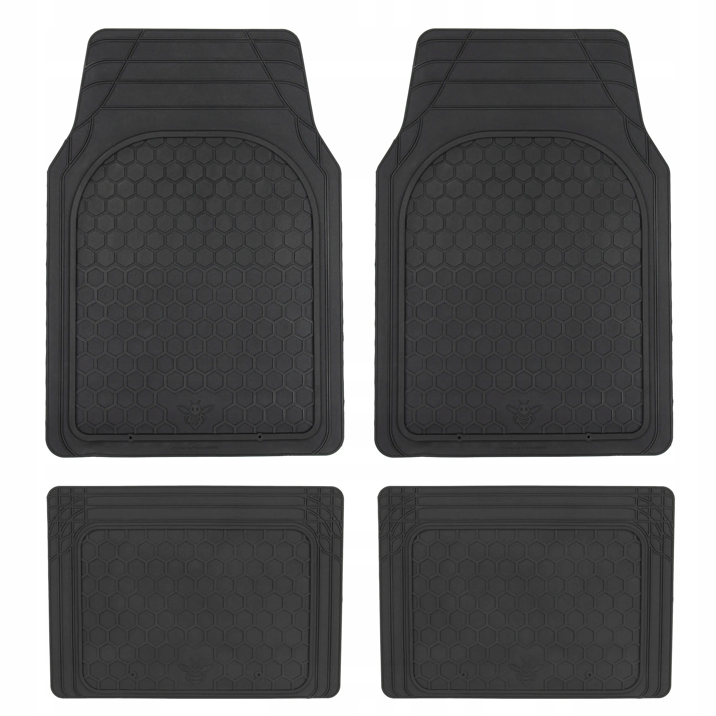 Dywaniki gumowe uniwersalne Bee komplet 4 szt. możliwość docięcia