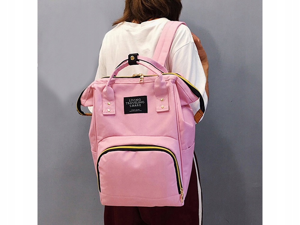 PLECAK TORBA DO WÓZKA ORGANIZER DLA MAMY TATY 3w1 Kolor różowy