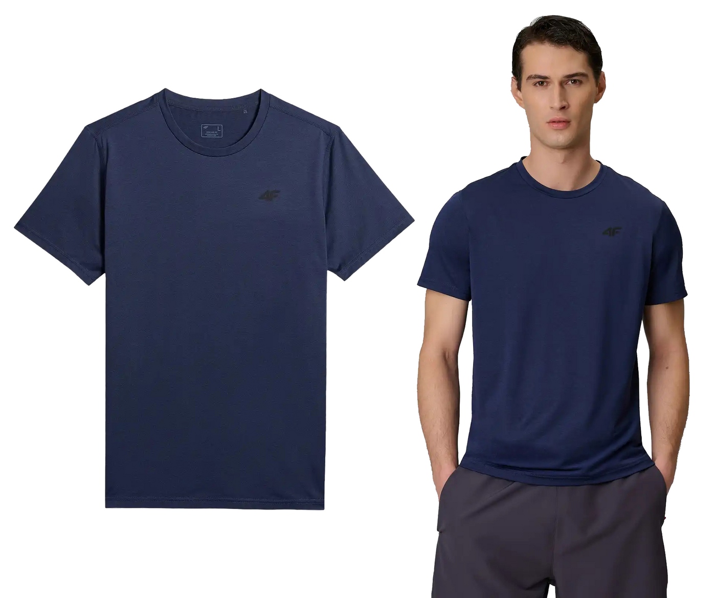 Koszulka sportowa męska 4F M2140 T-shirt na siłownie szybkoschnący L