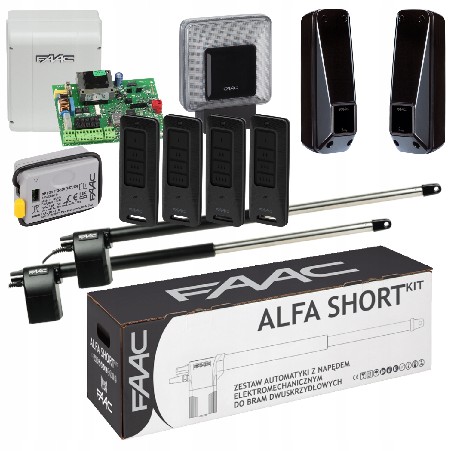 Faac Alfa Short Lampa Xled Pilot XT4FDS 4ks Pohon dvoukřídlé brány