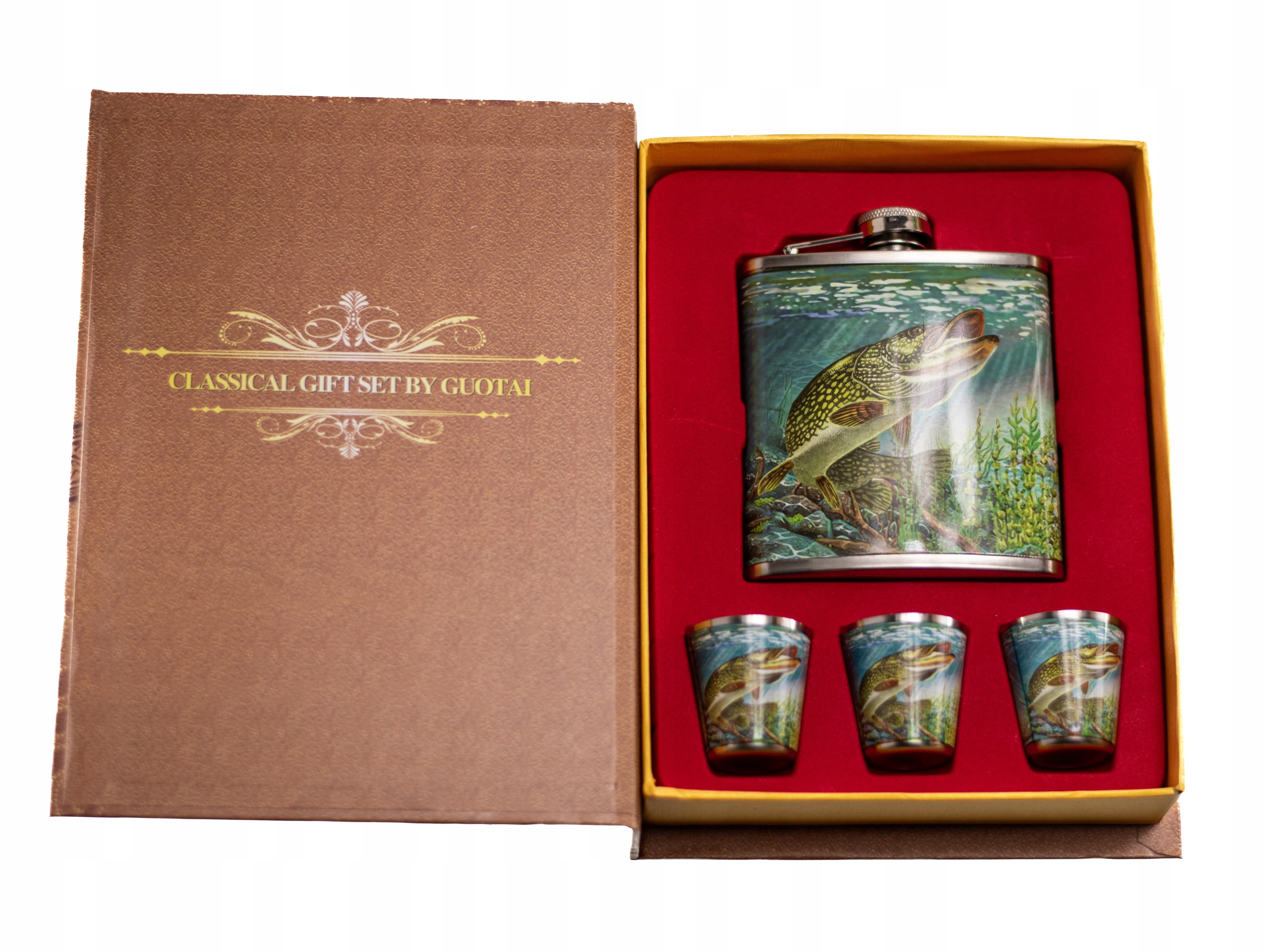 Placatka Skrytá V Knize Pro Rybáře, Kniha O Rybářích, 3 Skleničky