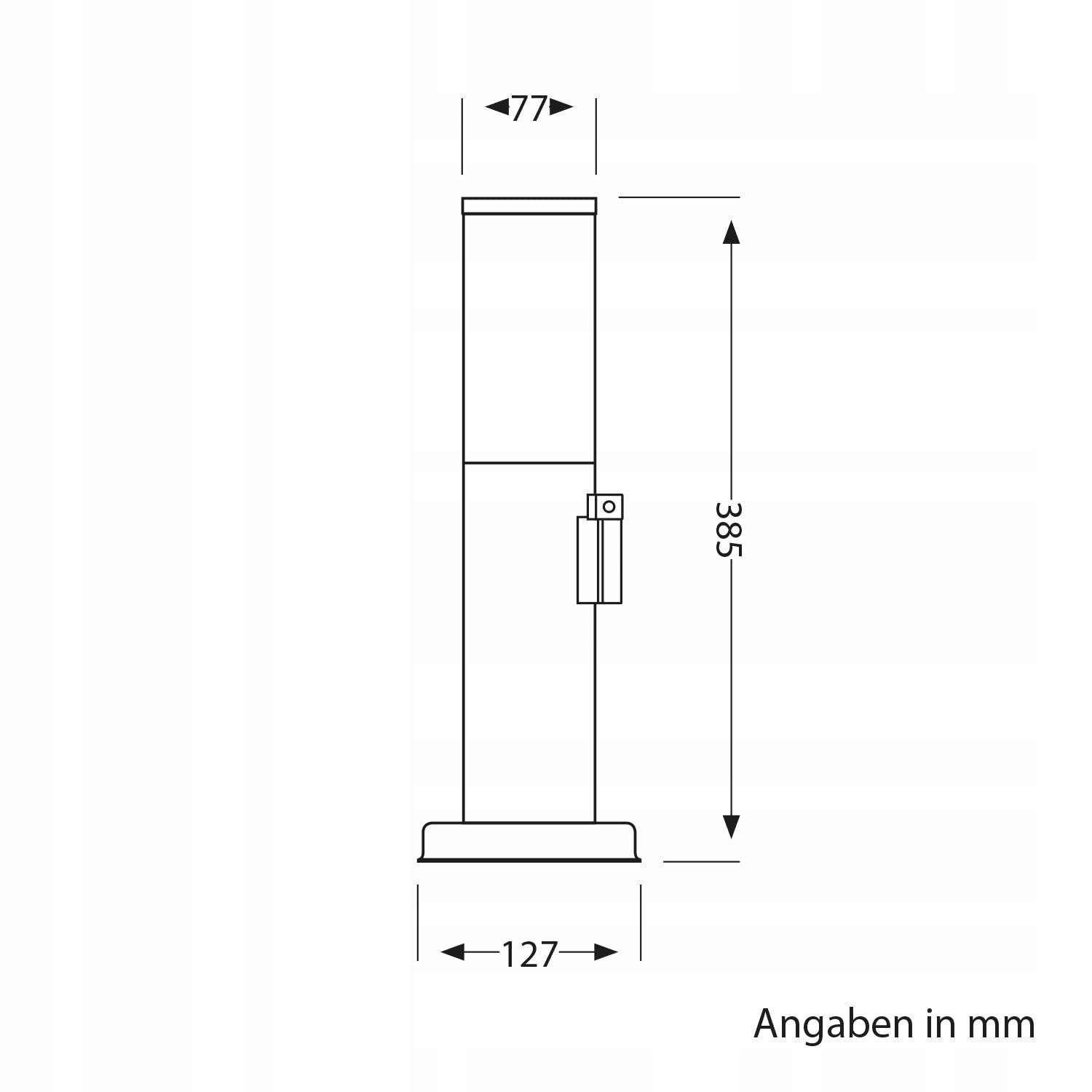 LEDSCOMDE Lampa Ogrodowa PORU IP44 39cm Antracyt E27 40W Gniazdo — miniatura 8