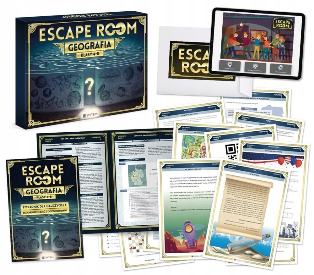 Gra Escape Room. Geografia Praca Zbiorowa