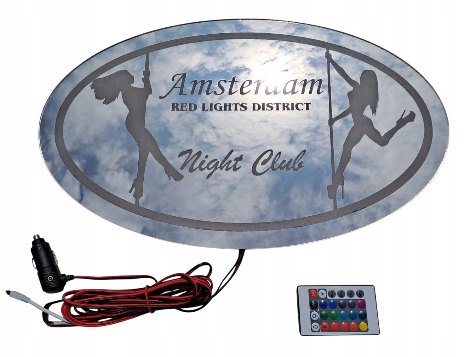 Led zrkadlo Rgb Amsterdam Red Určené Pre: Man Daf Scania Volvo Tir 12V