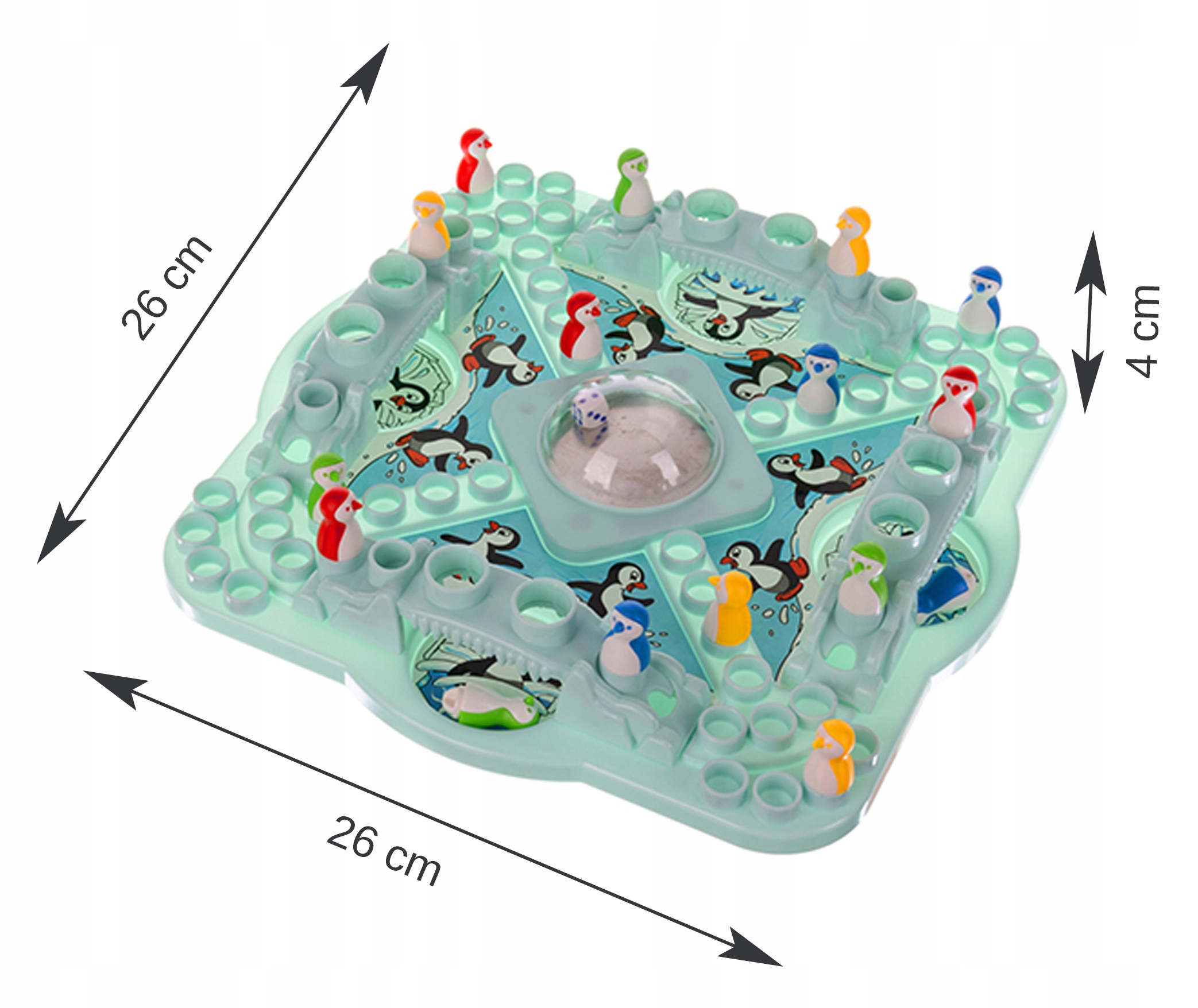 GRA PLANSZOWA WYŚCIG PINGWINÓW DLA RODZINY PREZENT DLA 4 5 6 7 LATKA Maksymalna liczba graczy 4