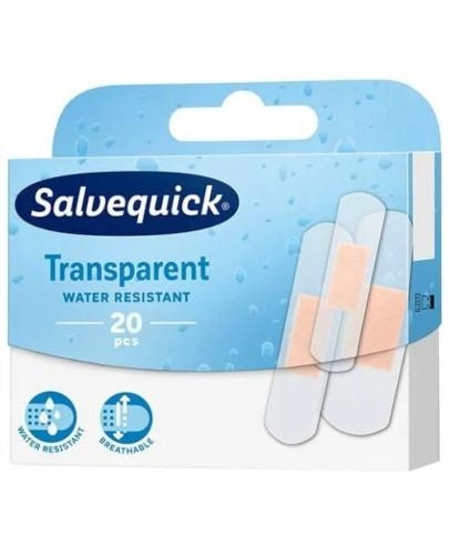 

Salvequick Transparent plastry wodoodporne 20 szt.
