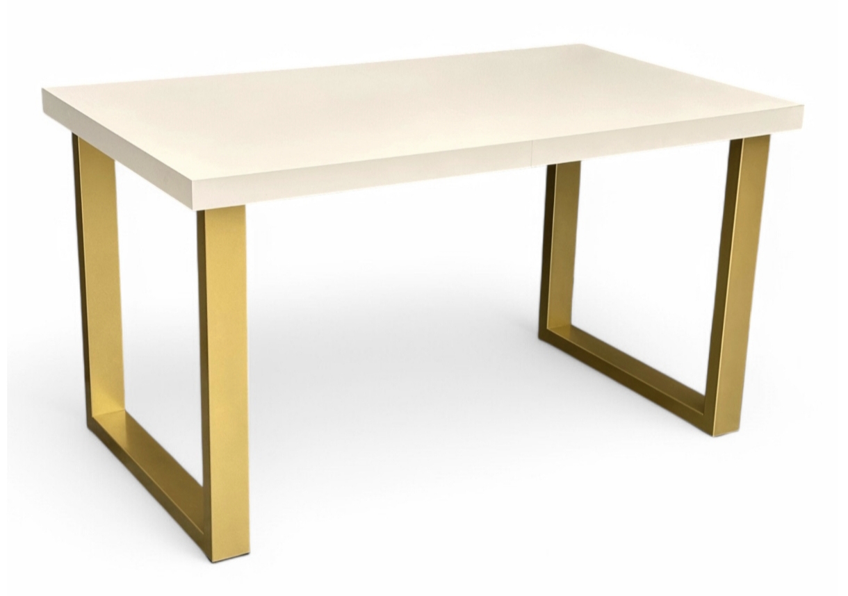 Loftový stůl se zlatými nohami 120x70 zlatý, industriální