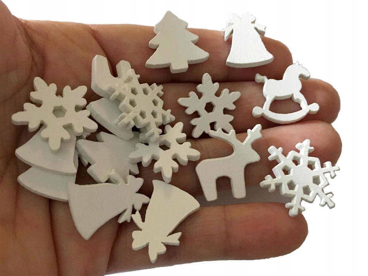 

Drewniany mix piękne na święta dekor 50sztuk