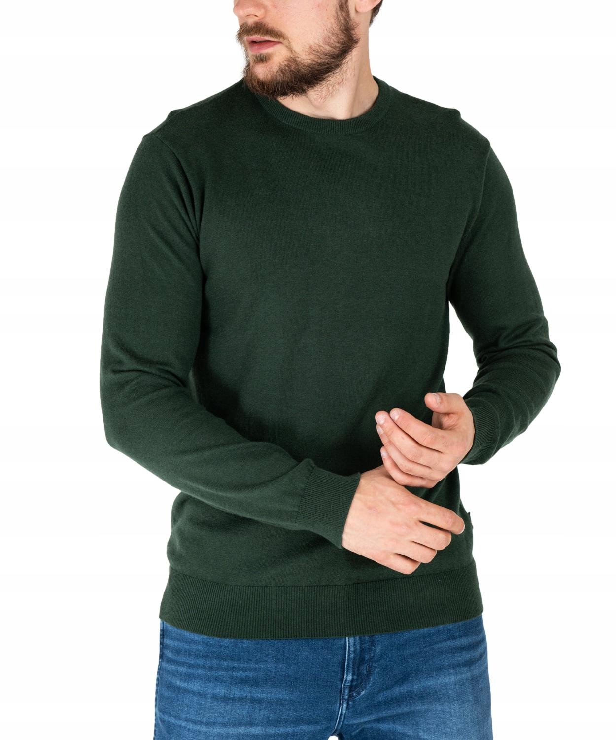 Sweter Wrangler CREWNECK KNIT W8A02PG49 Green 4XL