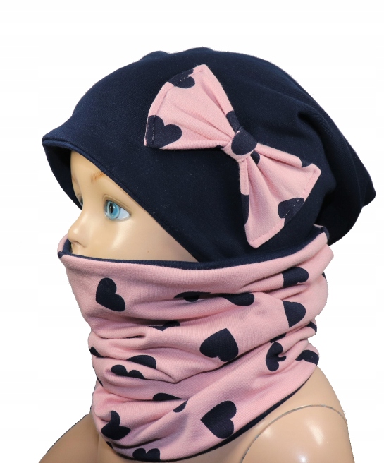 

Czapka i Komin Dla Dziewczynki Dwuwarstwowy 44-54