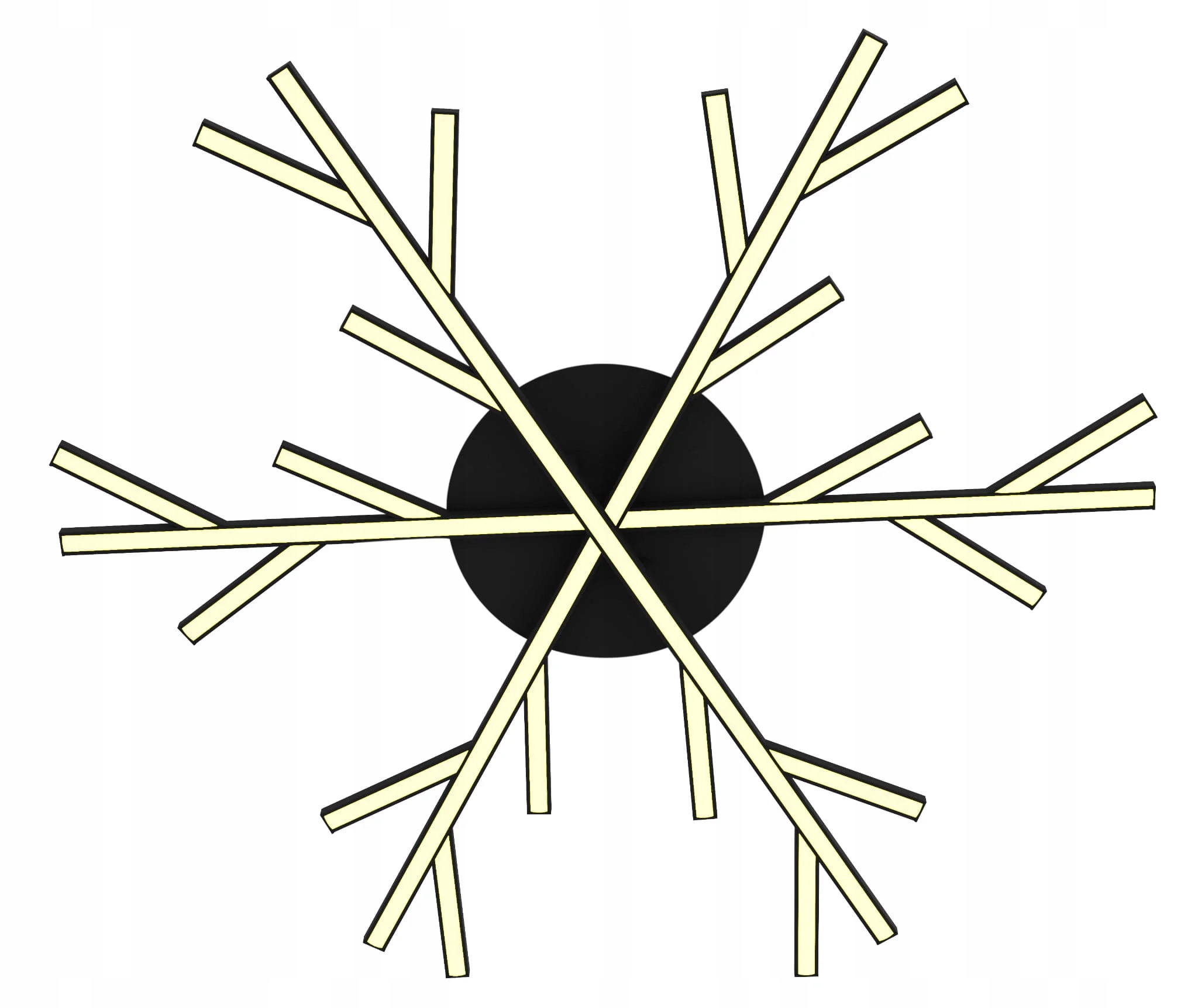 Stropná lampa Apeti Samos 70 cm Led 40 W čierna 4000K 3 body IP20