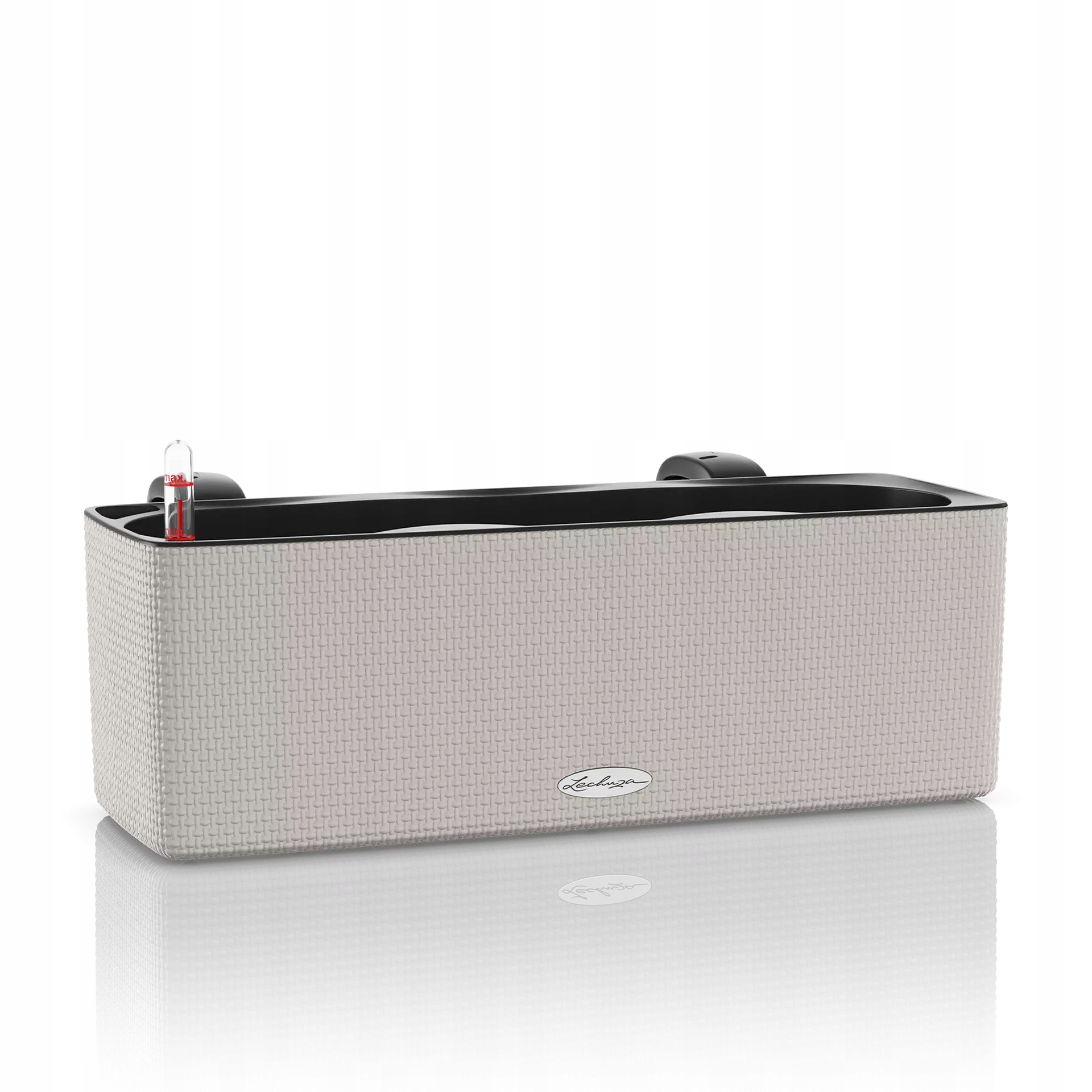 Doniczka Lechuza Cube Color Triple do ziół samonawadniająca Piaskowy Brąz