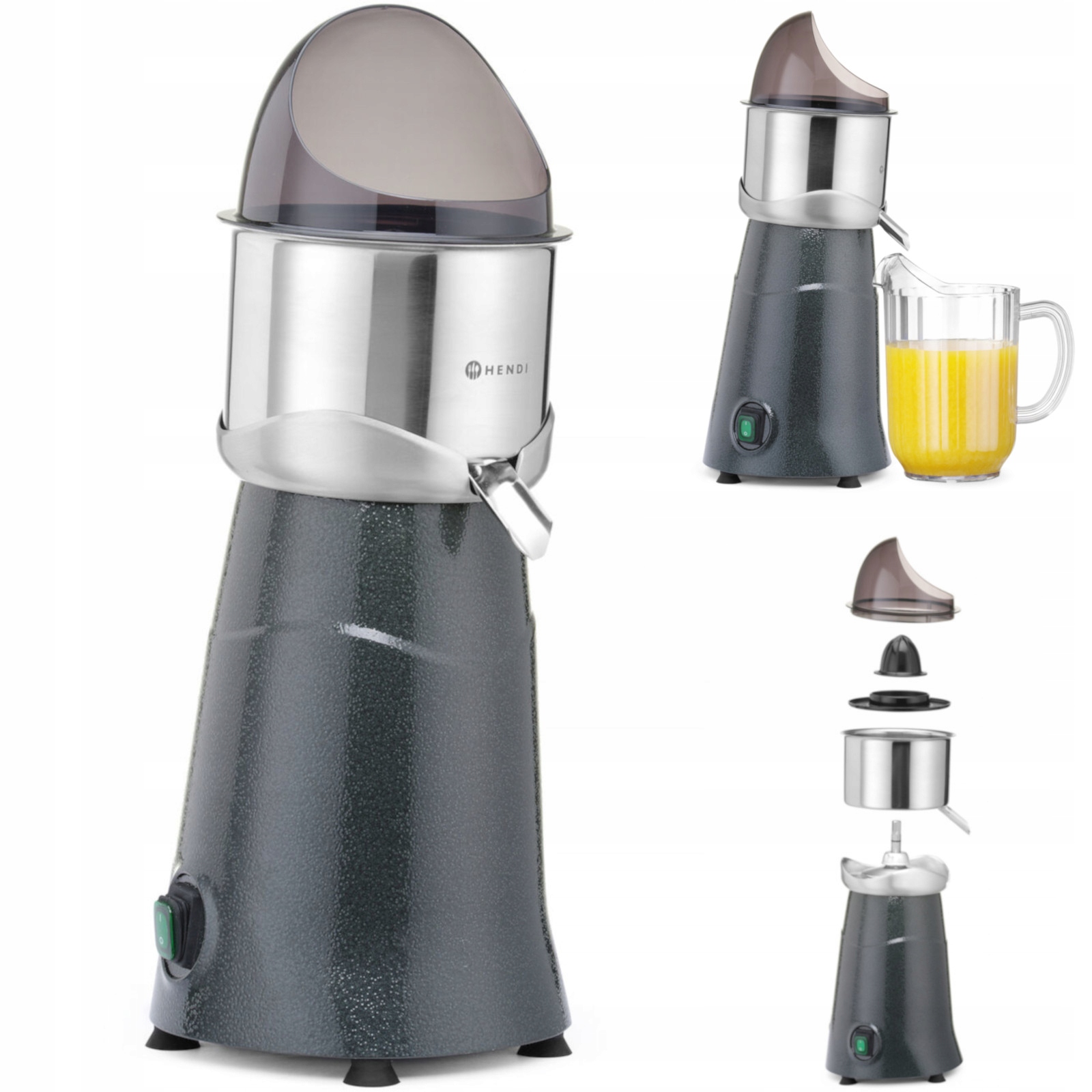 Elektrický Odšťavňovač Citrusů 180W 3 Nástavce Hendi