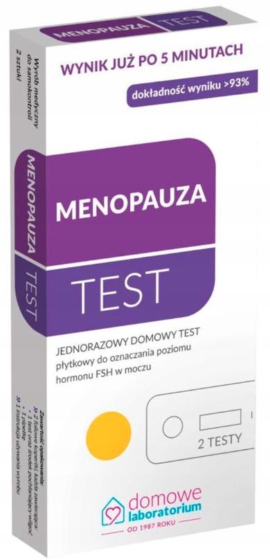 

Menopauza Test ocena poziomu hormonu Fsh 2szt.
