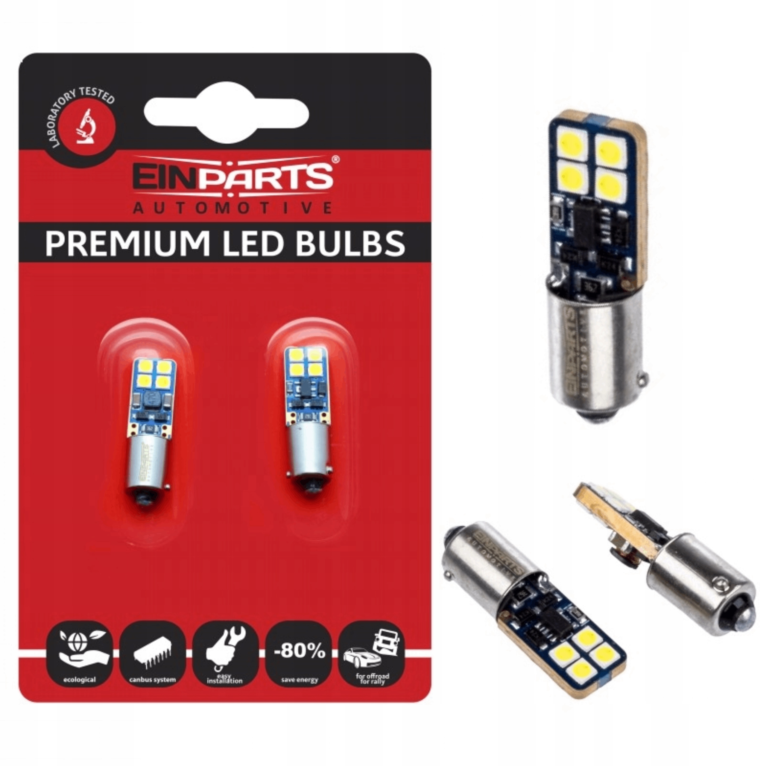 Żarówki Led H6W 6000K 8x Smd 3030 12V Canbus