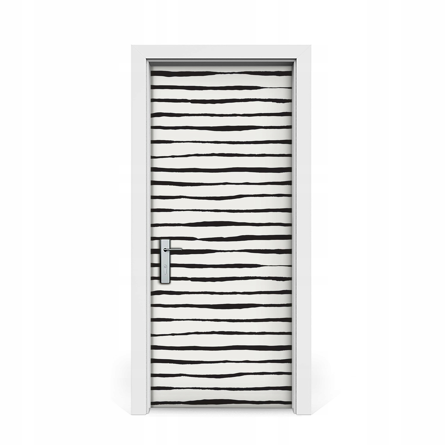 

Naklejka na drzwi Czarne nierówne linie 85x205