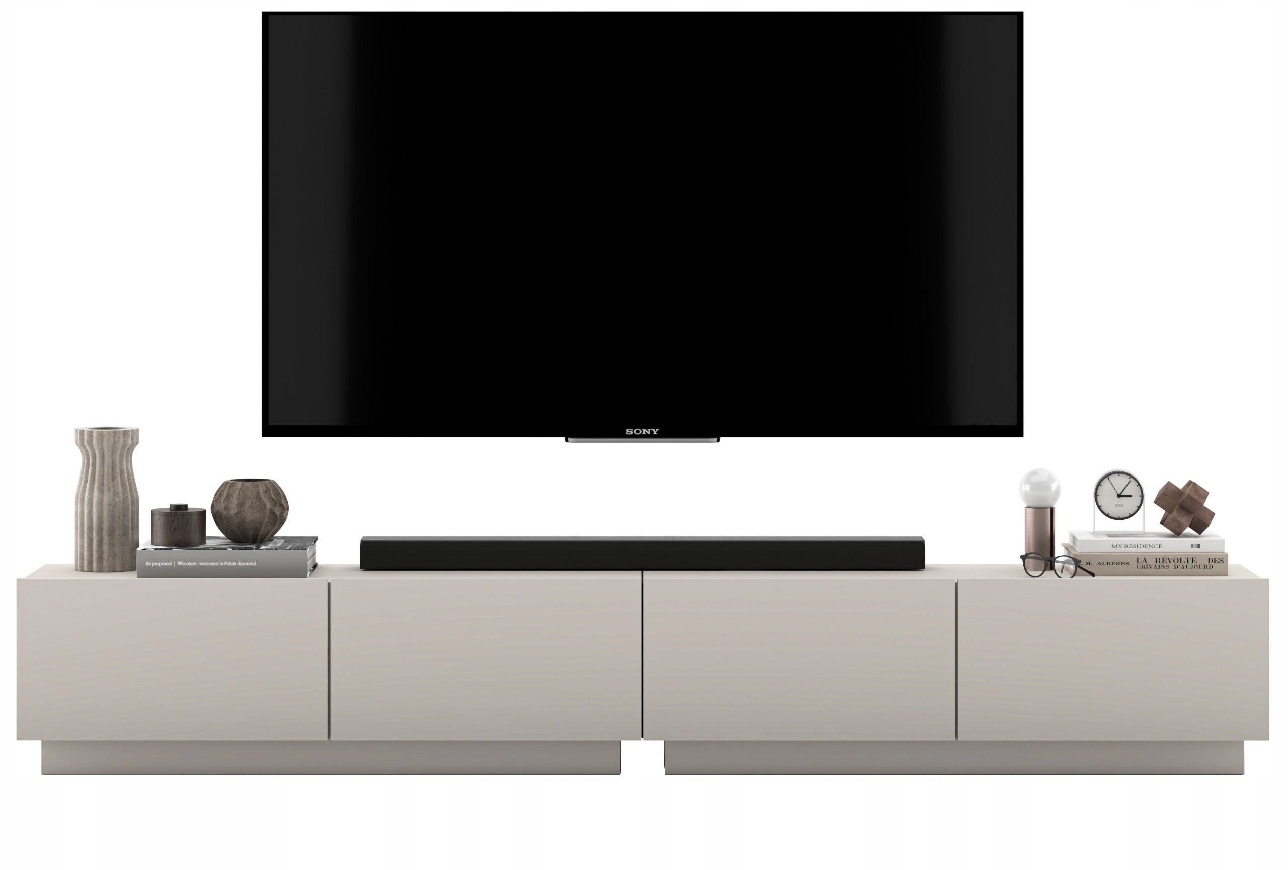 SZAFKA RTV LOFT INDUSTRIALNA KOMODA STOJĄCA / WISZĄCA KASZMIR MAT 240 CM