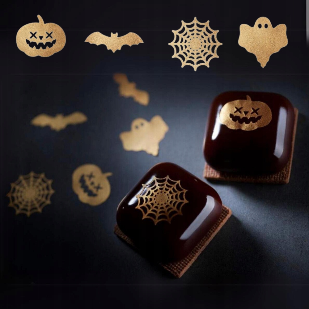 Levně Modecor Zlatá fólie Halloween 24 ark. 288 ks