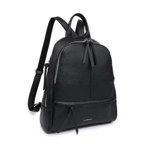 CZarny Stylowy Miejski Plecak Damski Luigisanto Skóra Ekologiczna
