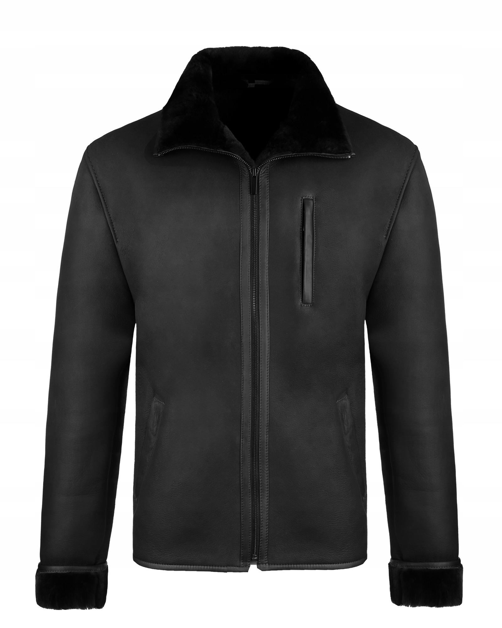 Kožený Klasický Přírodní Kožich S Obloukem