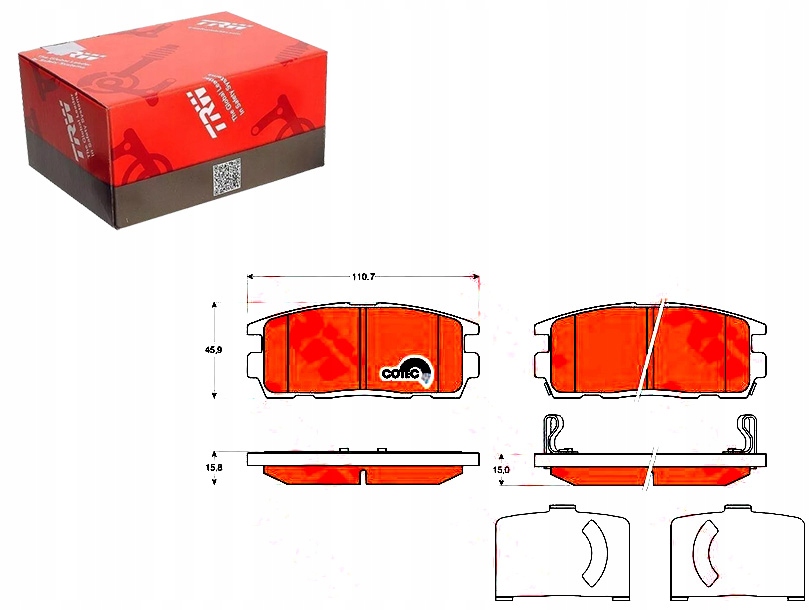 TRWGDB1716 Brzdové Destičky Opel Zadní Antara 06-/CAPTIVA Asistent řidiče #33