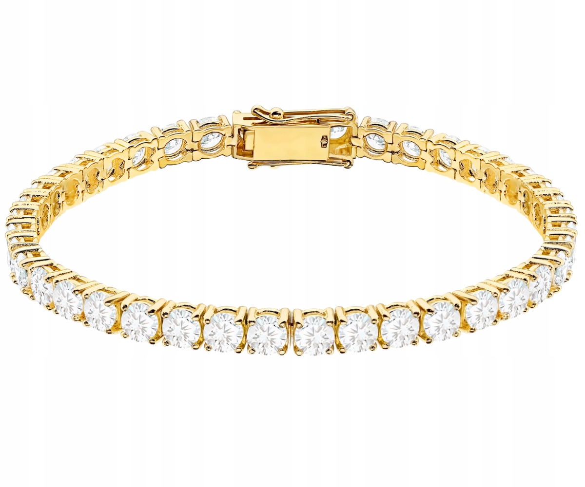 Zlatý náramek 585 s laboratorními diamanty 10,25 ct 18 cm Jako Dárek