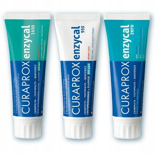 CURAPROX ENZYCAL ZERO PASTA DO ZĘBÓW BEZ FLUORU 75 Działanie ochrona szkliwa oczyszczanie próchnica