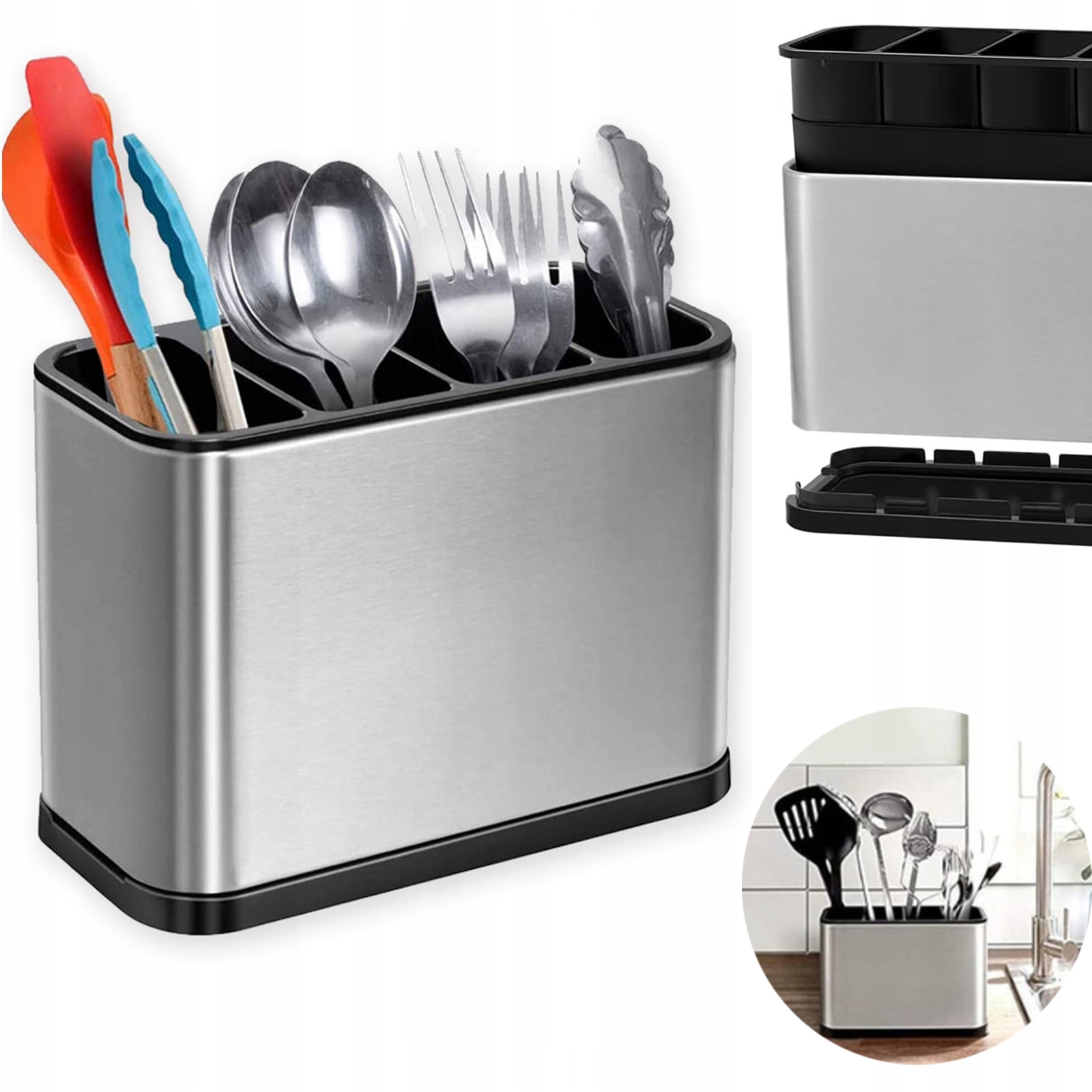 Levně Odstraňovač Příborů, Sušičky, Organizér S Odstraňovačem, Ocelový, Plastový