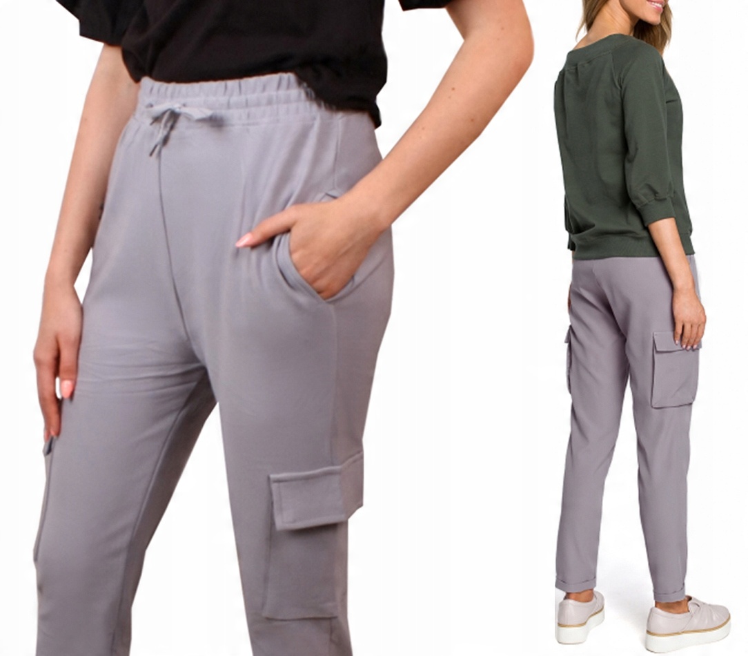 

Spodnie damskie Cargo dresy City szare 201 L/XL