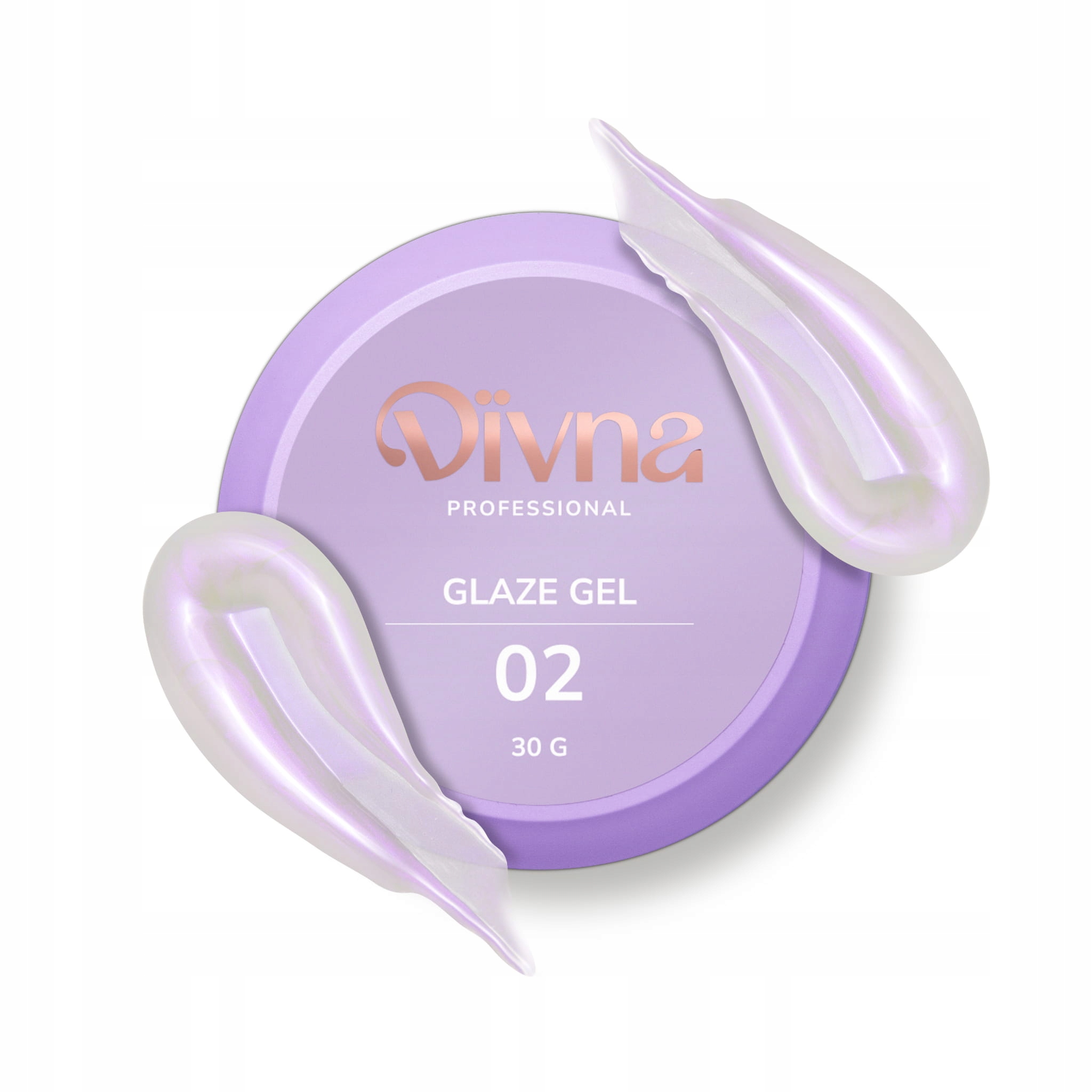 Divna Glaze Gel 02 30 g – stavební gel, samonivelační mléčný gel