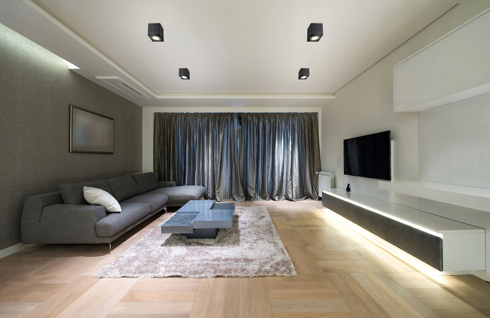 3x Oprawa Natynkowa HALOGENOWA TUBA SPOT +LED GU10 Liczba punktów światła 1