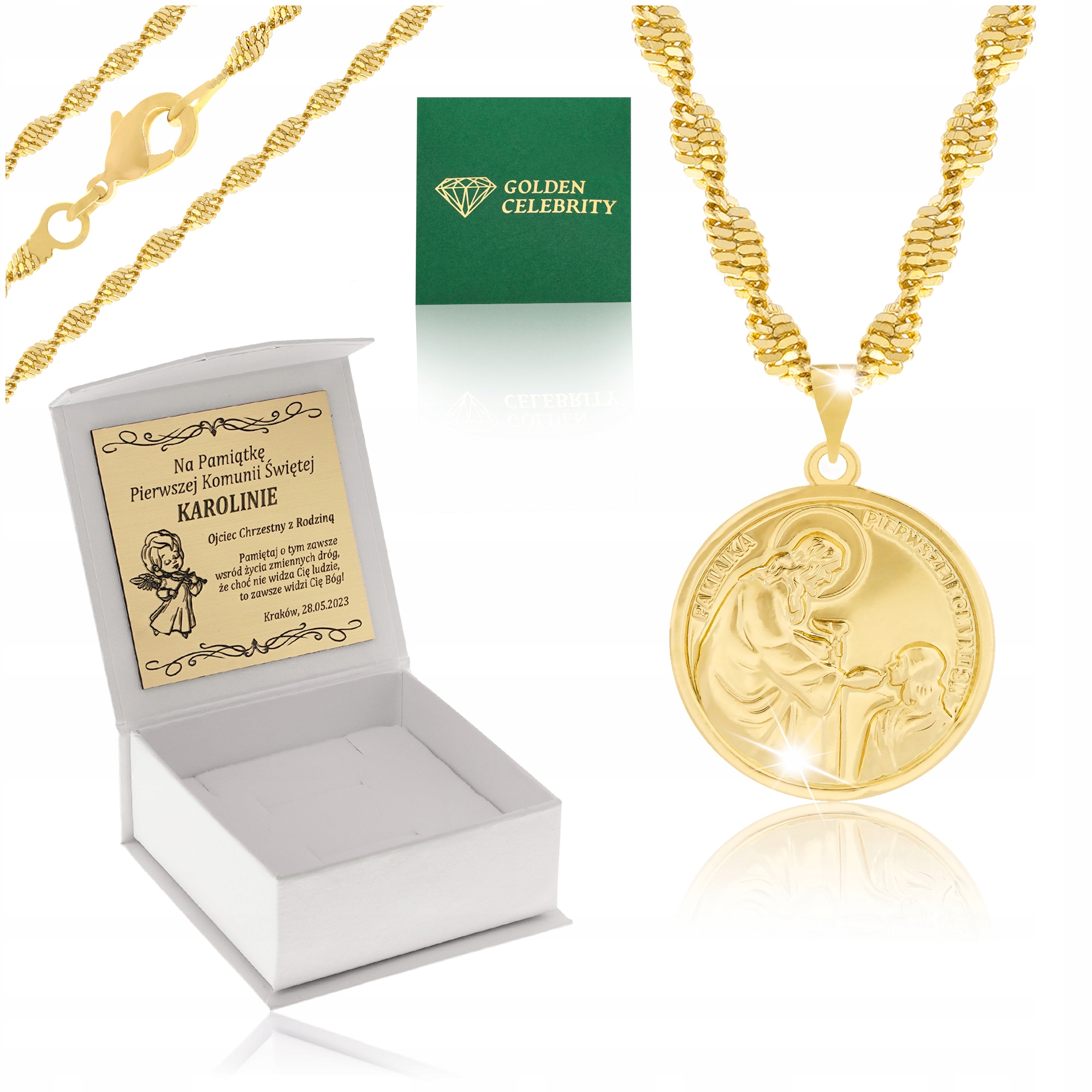 

Złoty Łańcuszek Pamiątka Pierwszej Komunii Świętej