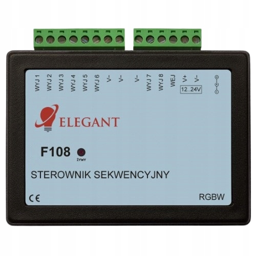 Led ovládač chodby Sekvenčný viacvýstupový F108S Rgbw – 8 výstupov