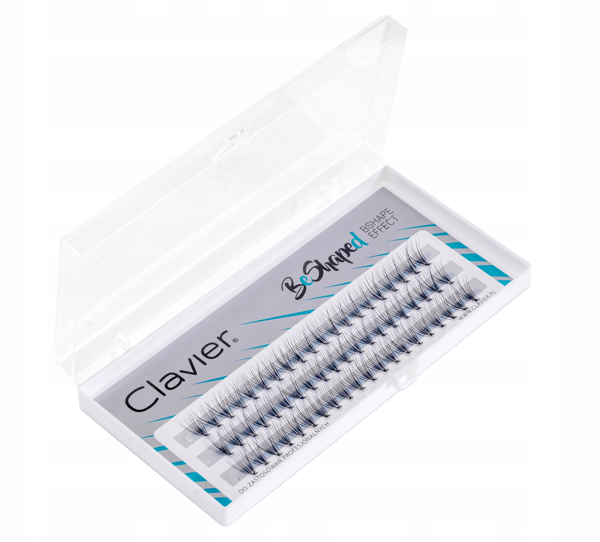 Kępki Rzęs CLAVIER BeShaped 10mm – skręt B Typ jedwabne