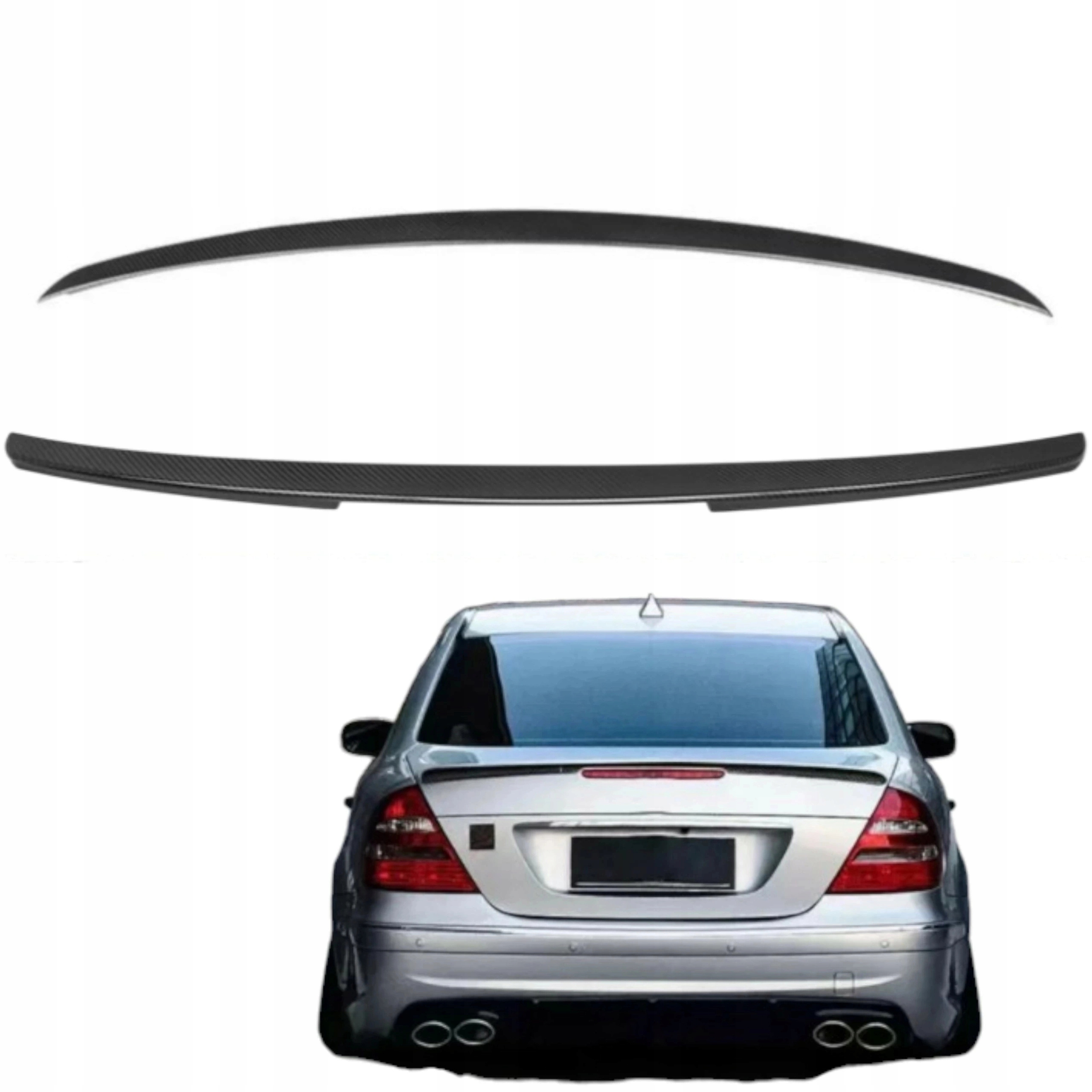 spoiler na klapku černý lesk Amg Style s Abs Mercedes W211 02-08