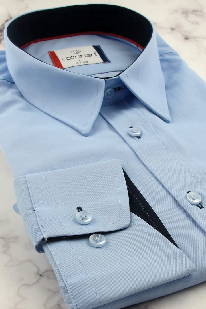 Koszula Męska Elegancka Wizytowa do garnituru E416 Rozmiar M