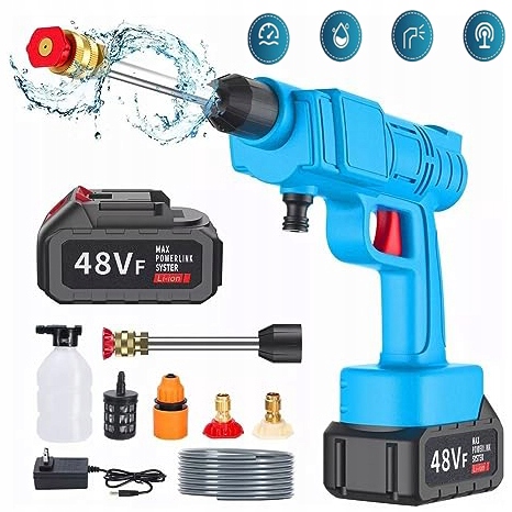 MYJKA WYSOKOCIŚNIENIOWA, BEZPRZEWODOWA, LEKKA, DO DOMU