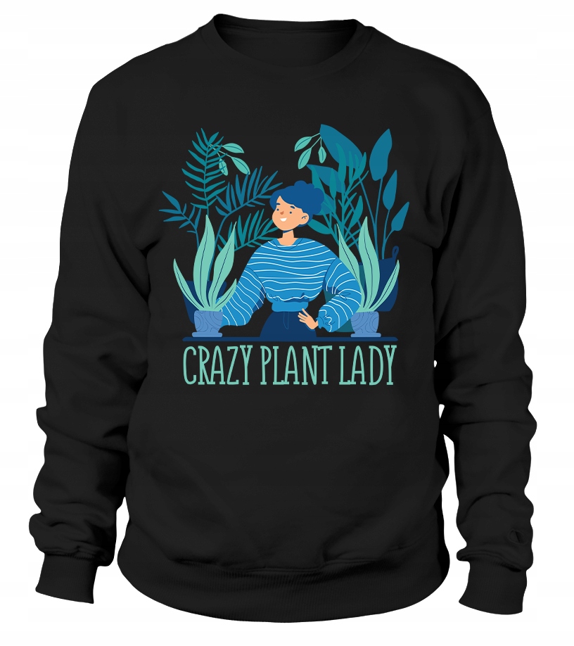 Dámská Mikina Crazy Plant Lady M černá