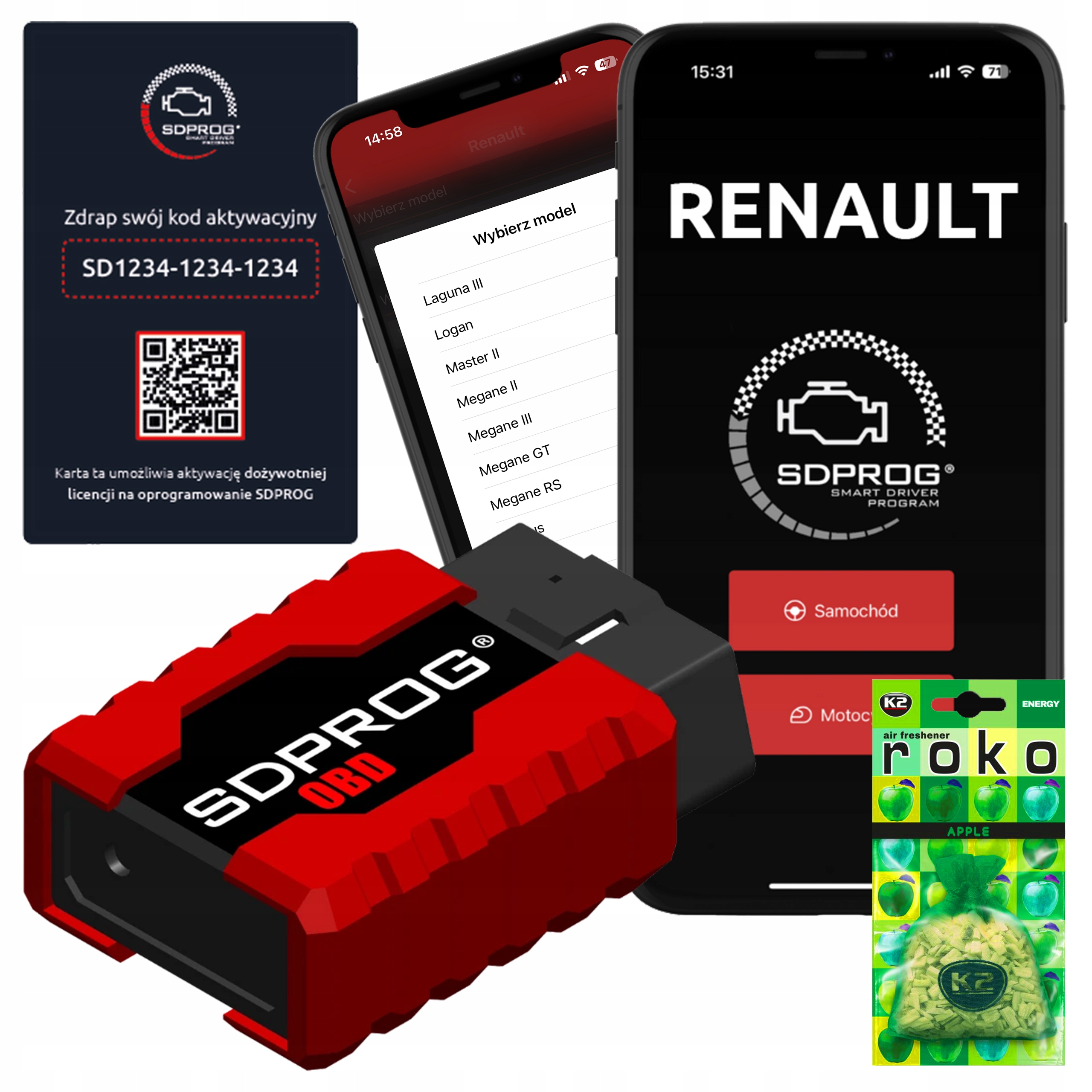 Interfejs +program Diagnostyczny Sdprog Obd Tester Renault Scenic 2003-2024