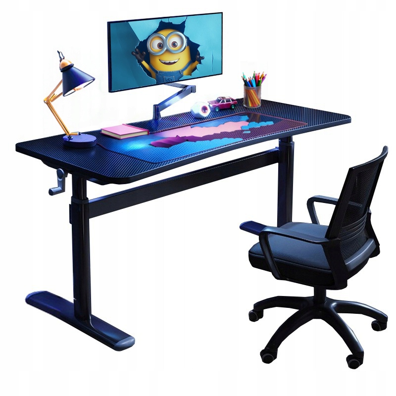 Detský Regulovatelný Počítačový Stôl Loft Čierny 100 CM