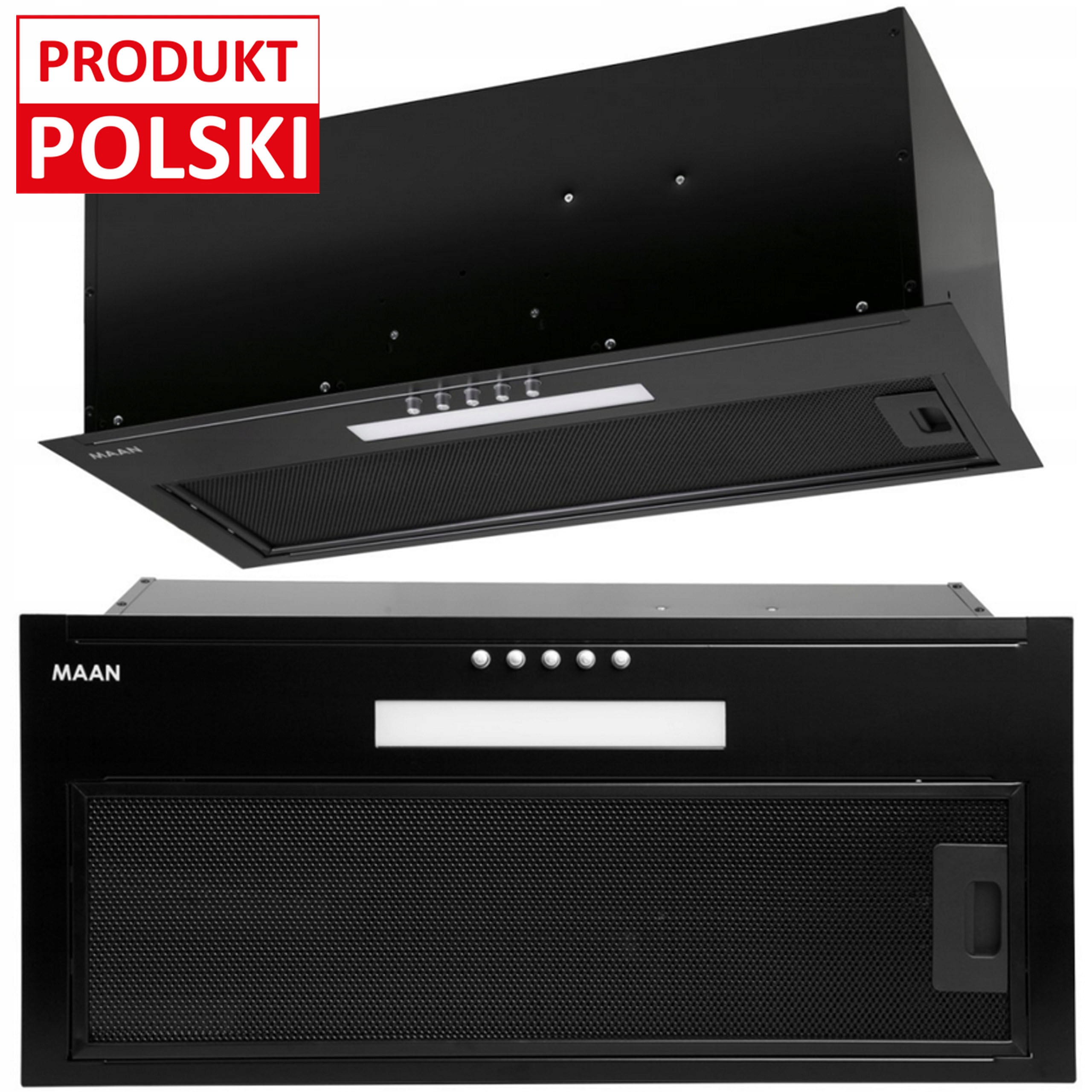 Okap kuchenny do zabudowy Maan Fiugi 2 60 320m3 LED Czarny Cichy EAN (GTIN) 5901703834907