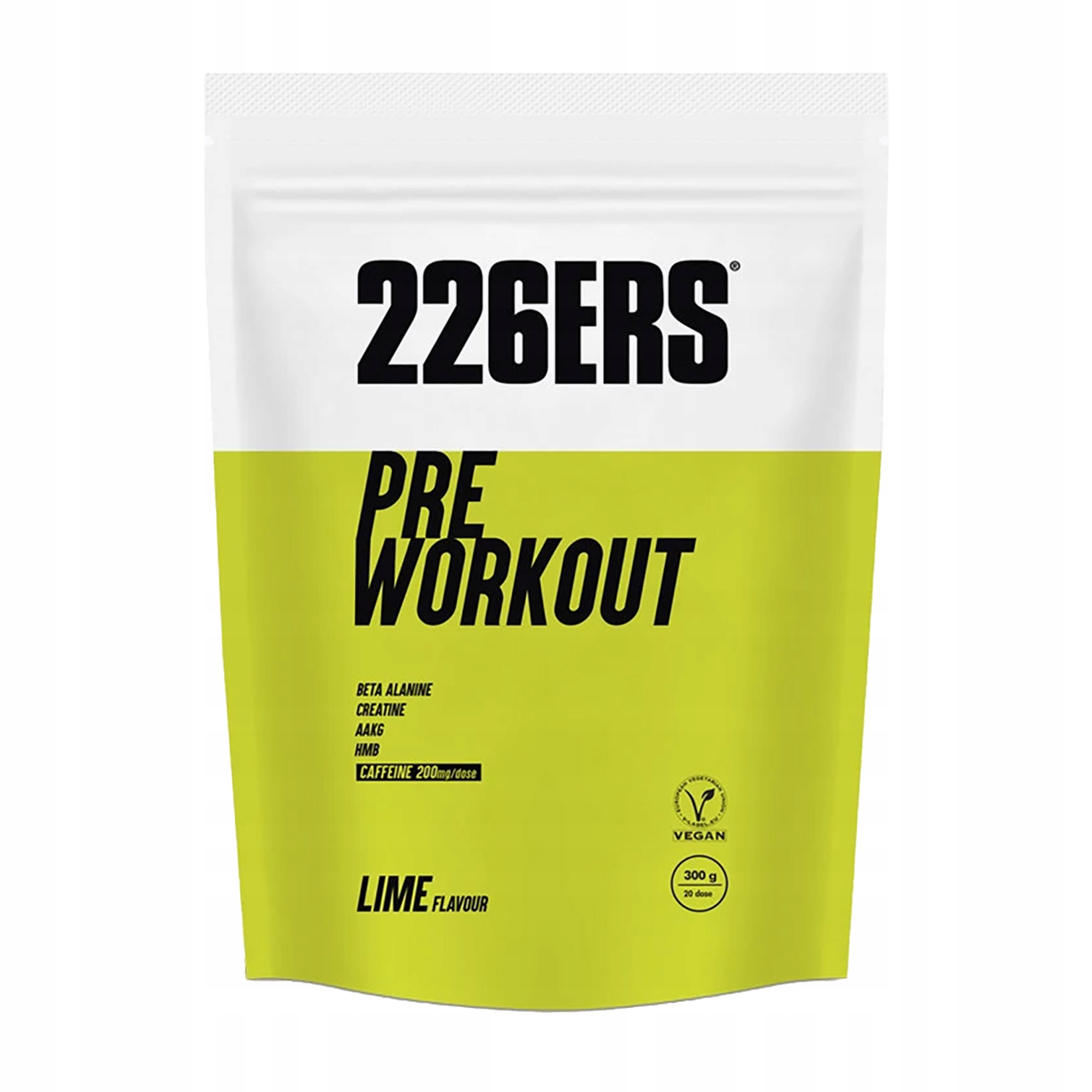 226ERS Pre Workout Předtréninkovka 300g Kreatin Beta Alanin příchuť limetka