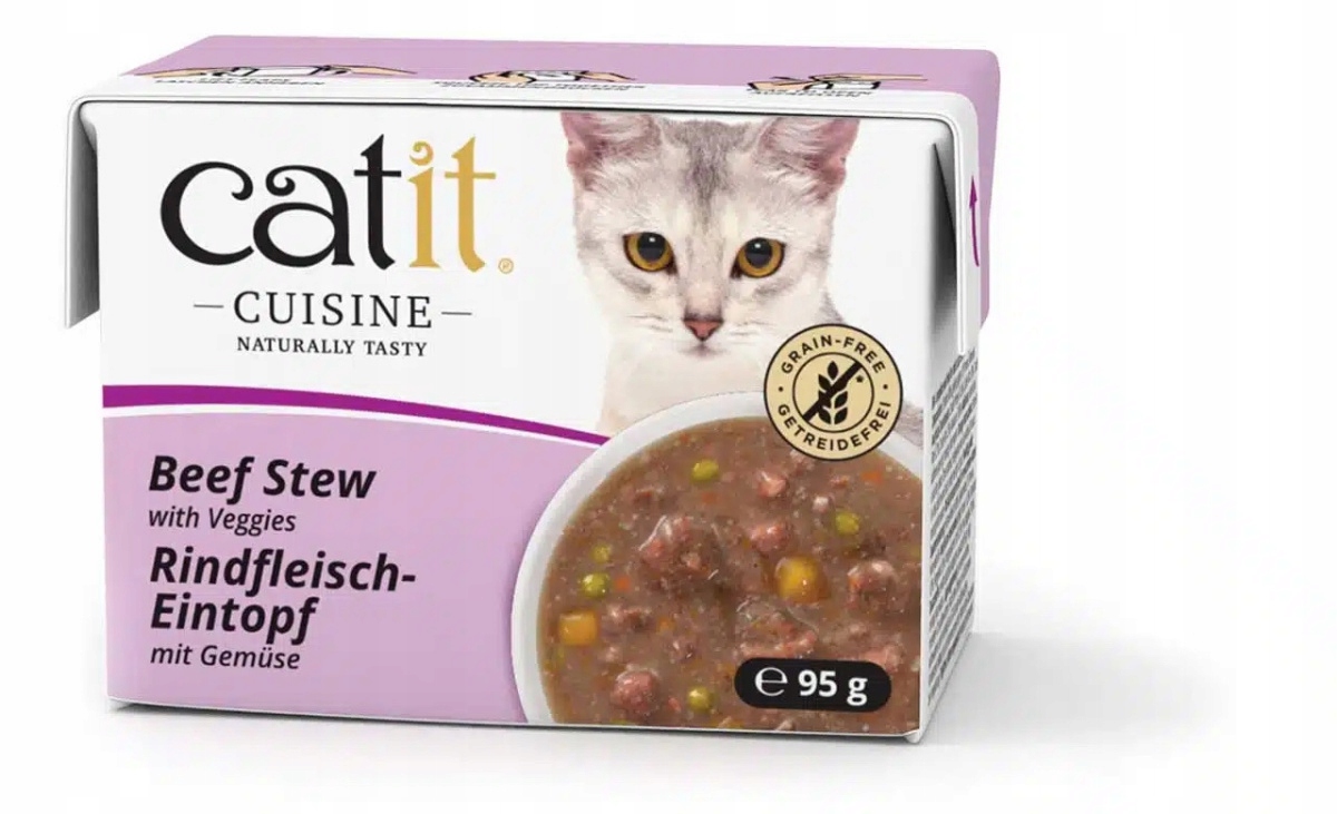 Levně 8X Catit Cuisine Beef Stew Hovězí Zelenina 95g