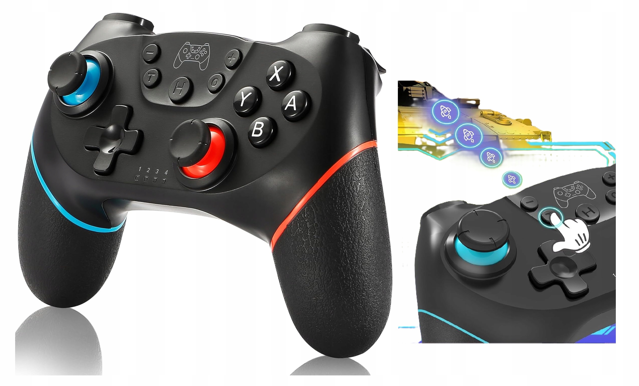 Kontroler Pro Pad Do Nintendo Switch Switch 2 Oled Turbo Wibracje Gamepad