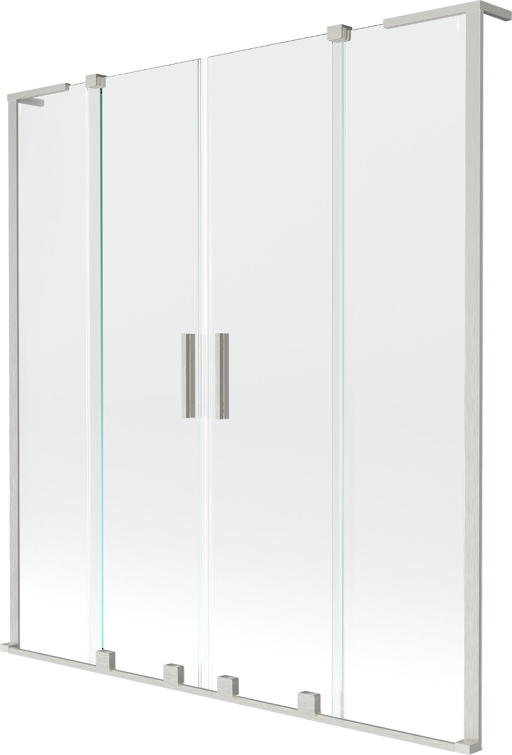 Mexen Velar L Duo sprchový paravan, 2-dílný, 150x150 cm, transparentní, nik