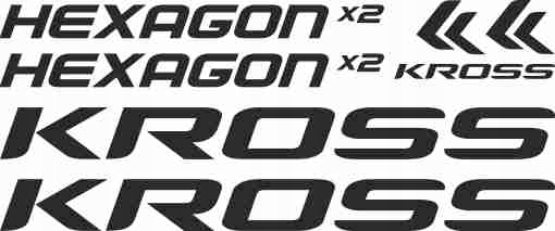 

Naklejki Zastępcze Na Rower Kross hexagon Kolory