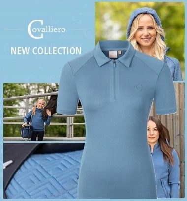 Koszulka techniczna polo Covalliero letnia oddychająca smoked blue 152/158