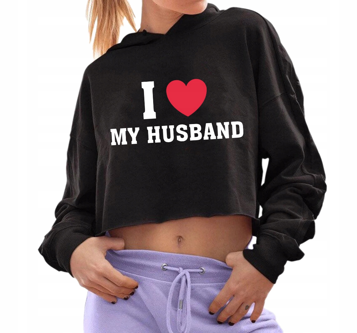 Mikina Černá Dárek I Love My Husband Velikost L Zábavný Vzhled