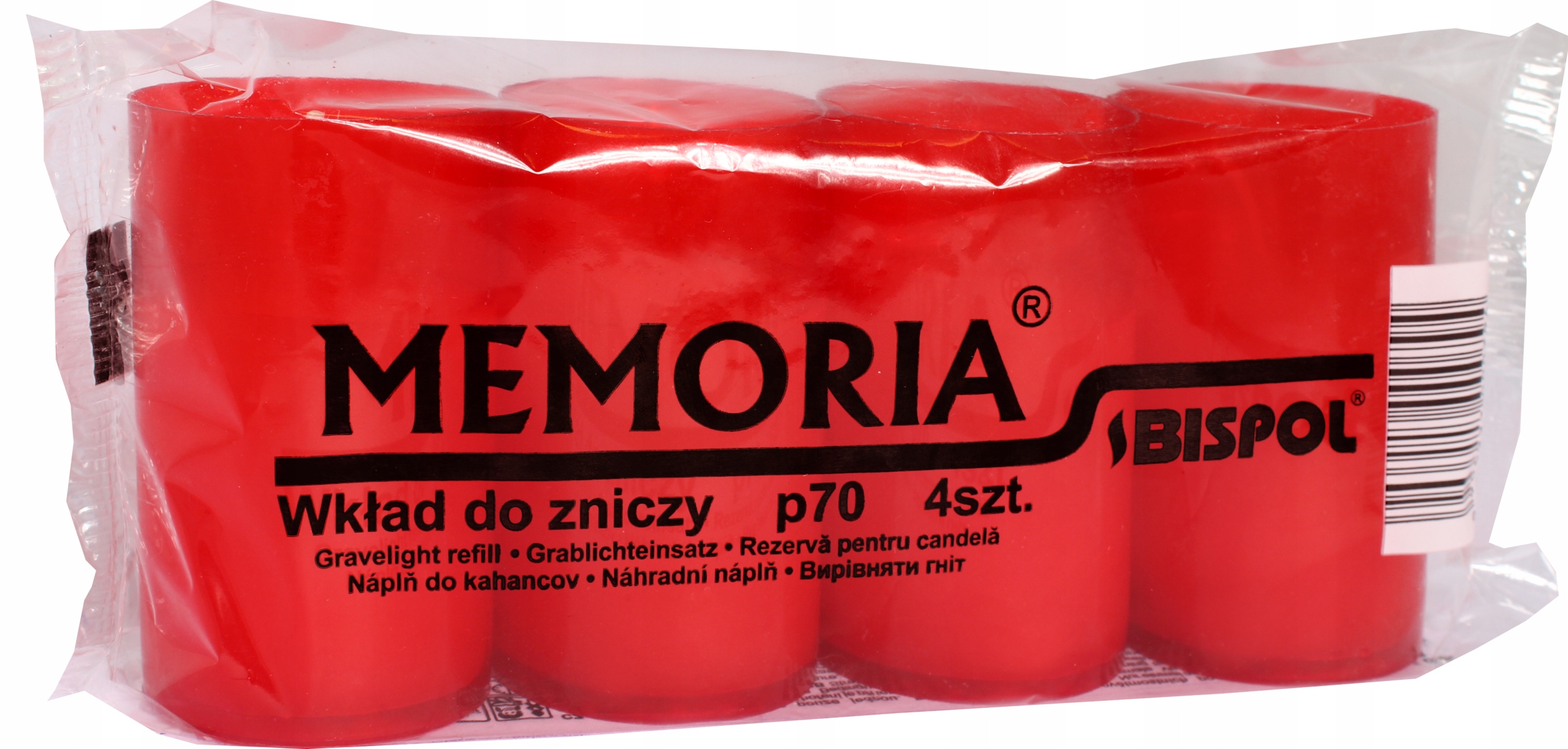 

Wkłady do zniczy parafinowe Bispol P70c 22h 4szt